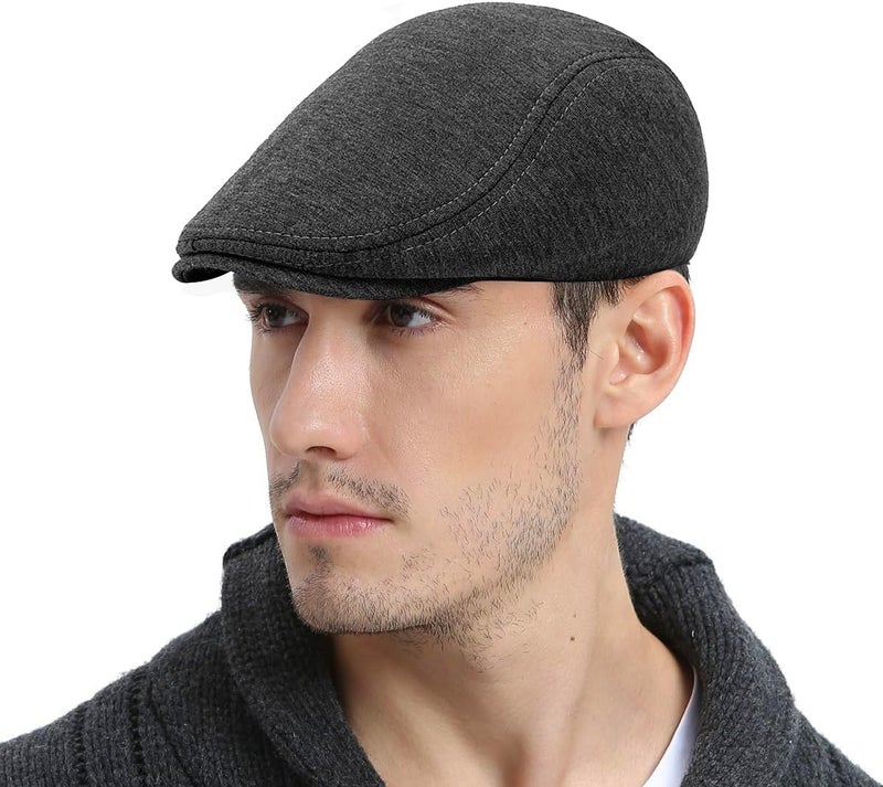 Xinveen Men's Newsboy Hat Adjustable Beret Ivy Cap Irish Cabbie Driving Hunting Hats - Image 2